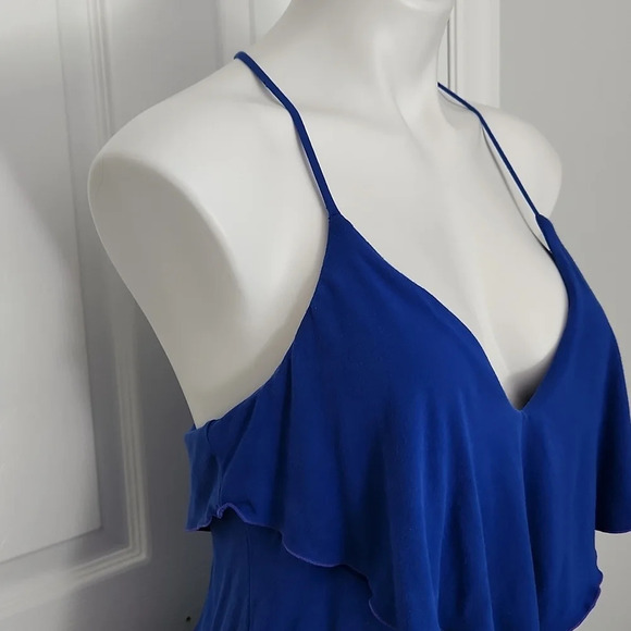 Moon Katz Royal Blue Layered Open Back Top - Picture 5 of 13